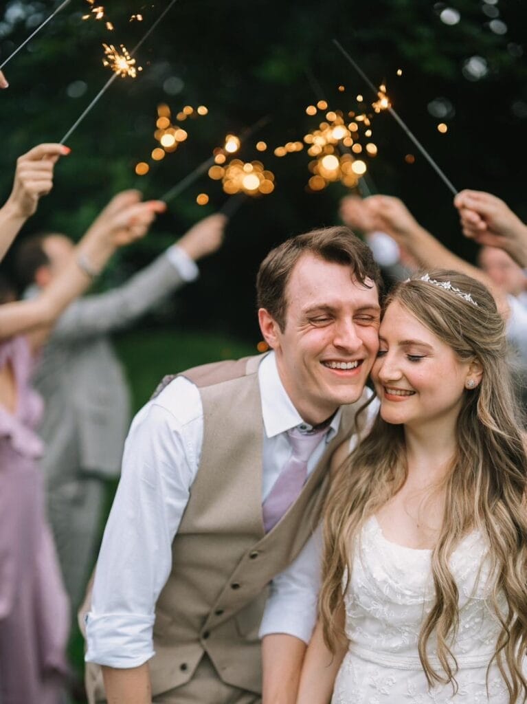 sparkler photo Falcon Manor Wedding photographer