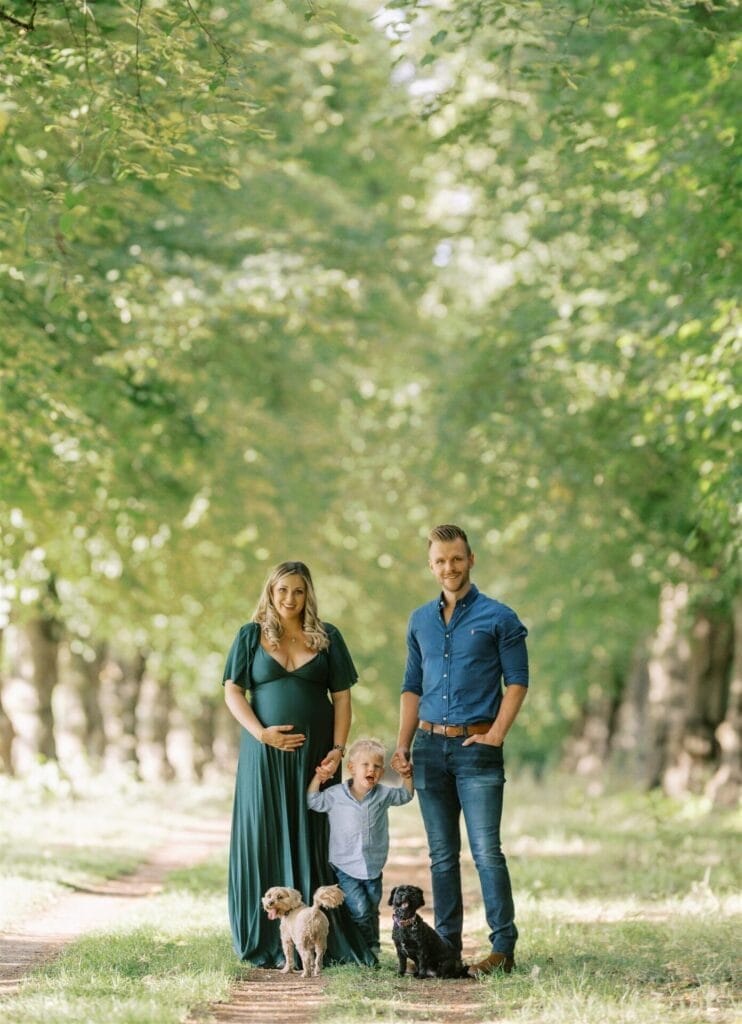 Pregnacy family photoshoot at Clumber Park